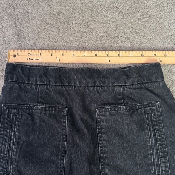 Zadig & Voltaire Denim Mini Skirt Size 36 EU Black Frayed Raw Hem - Picture 5 of 9